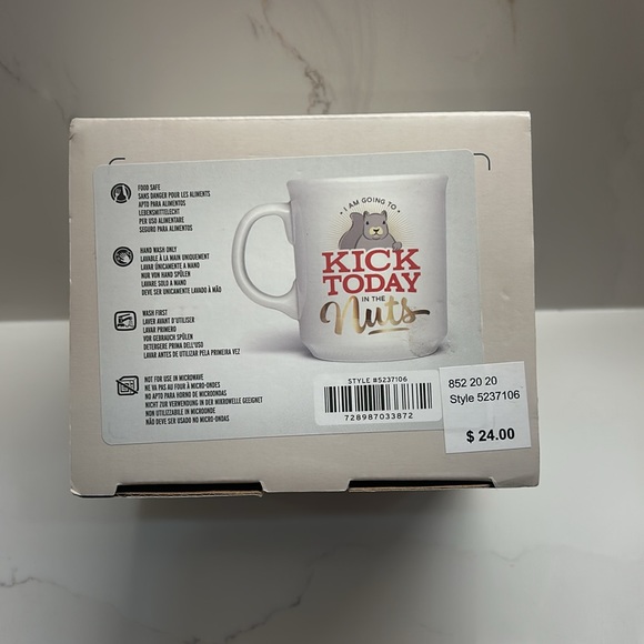 "I am Going to Kick Today in the Nuts" Coffee mug - Picture 2 of 4